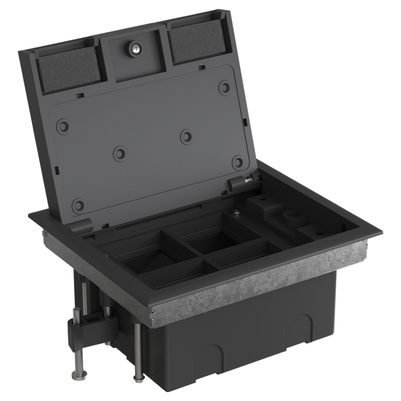 Люк MultiDesk MDK10 на 8мод. IP40 с монтажной коробкой для фальшпола SE MDK10108