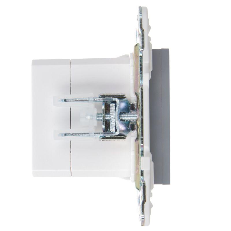 Розетка USB A+C 18Вт SKANDY SK-R13Gr сер. IEK SK-U22-018-K03