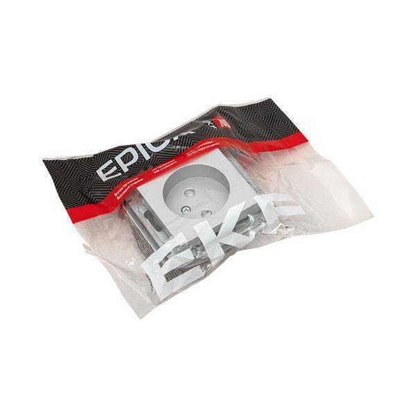 Розетка СП Эпика 16А без заземл. защ. шторки механизм алюм. EKF UP1-SOA-101