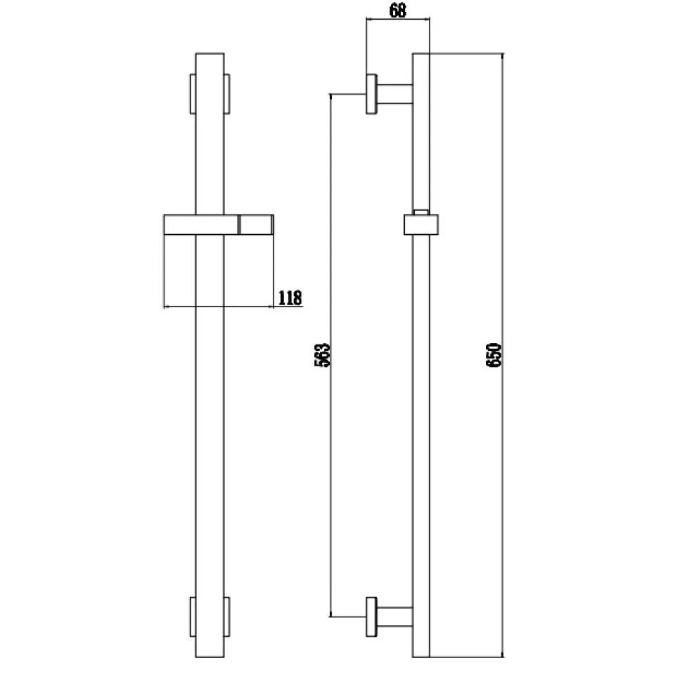 Душевая штанга Fmark FS90566, хром
