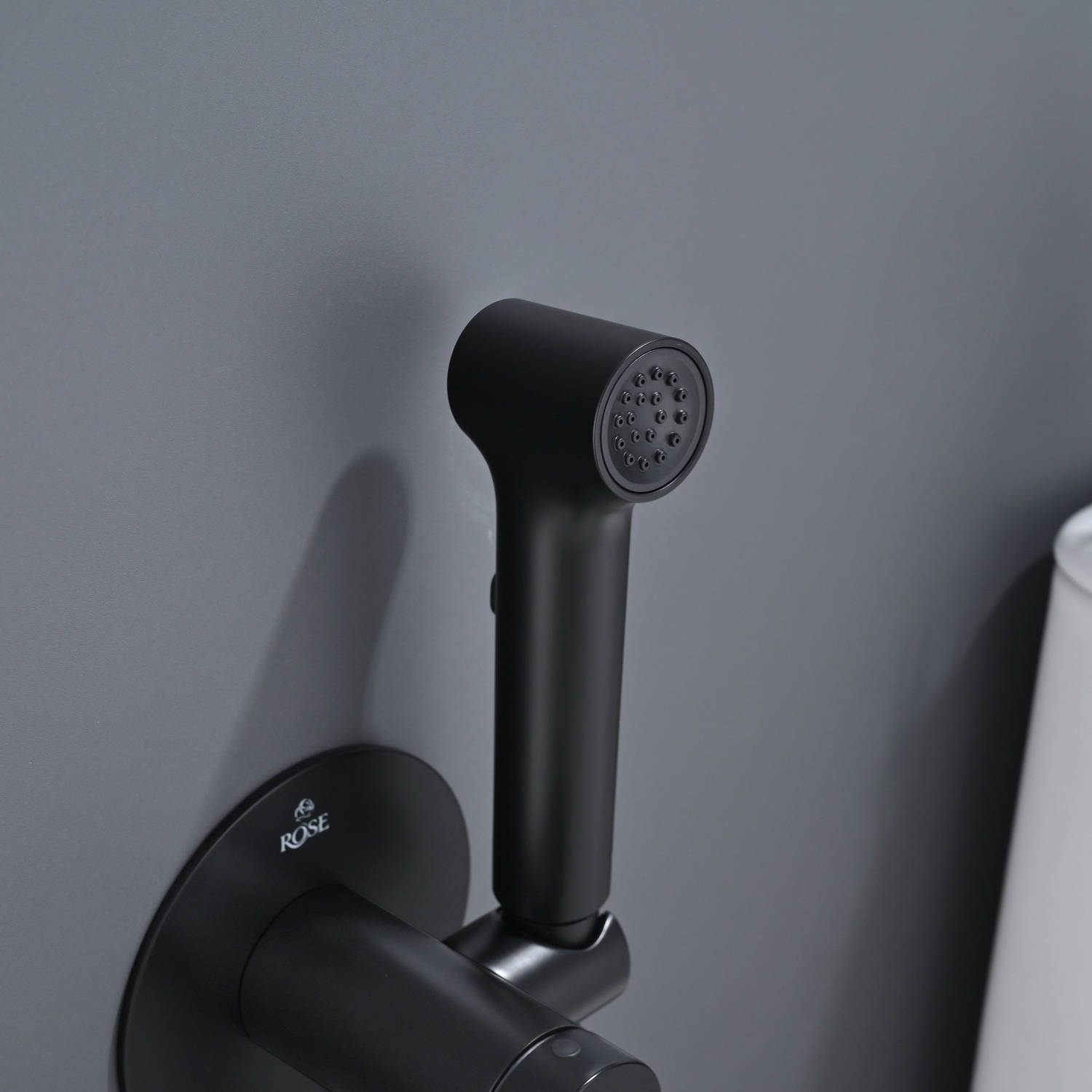 Гигиенический душ со смесителем Rose R235H, черный