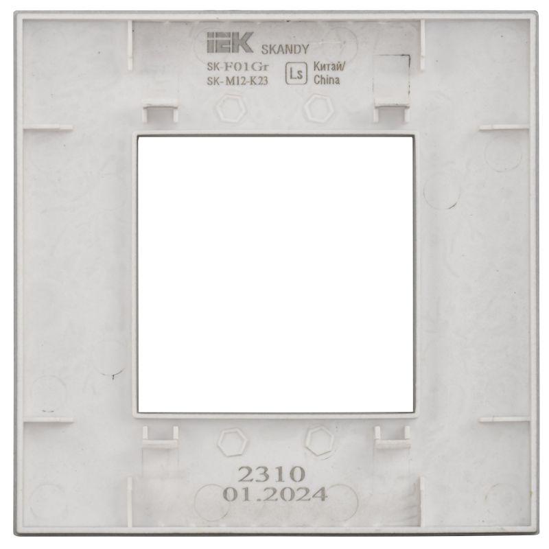 Рамка 1-м SKANDY SK-F01S серебр. IEK SK-M12-K23