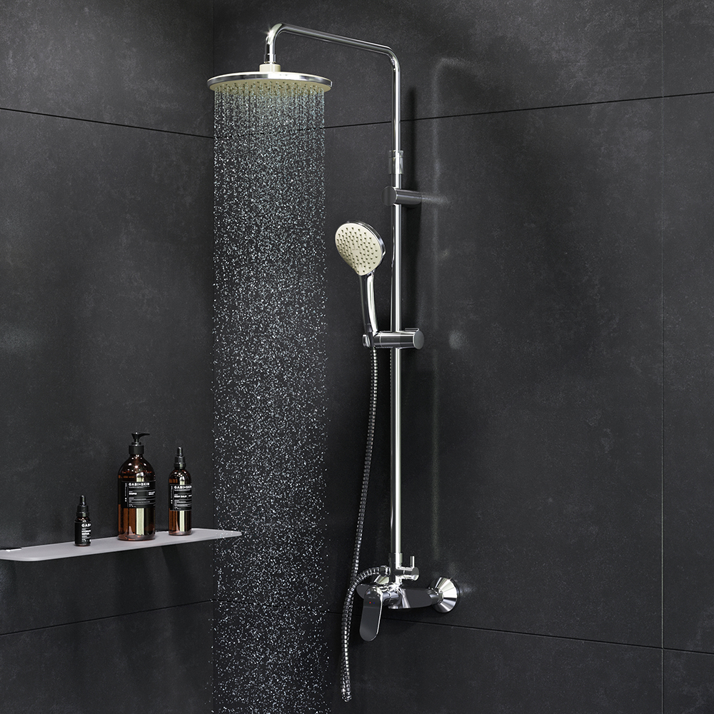 F0785C800 Sunny,душ.система,набор:см-ль д/душа с переключателем,верхний душ d220 мм, ручной душ 110