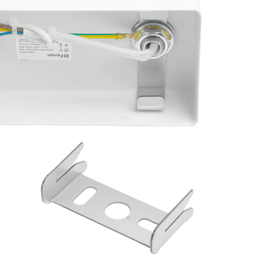 Светильник ДБО GU10 без лампы наклонный с выключателем белый