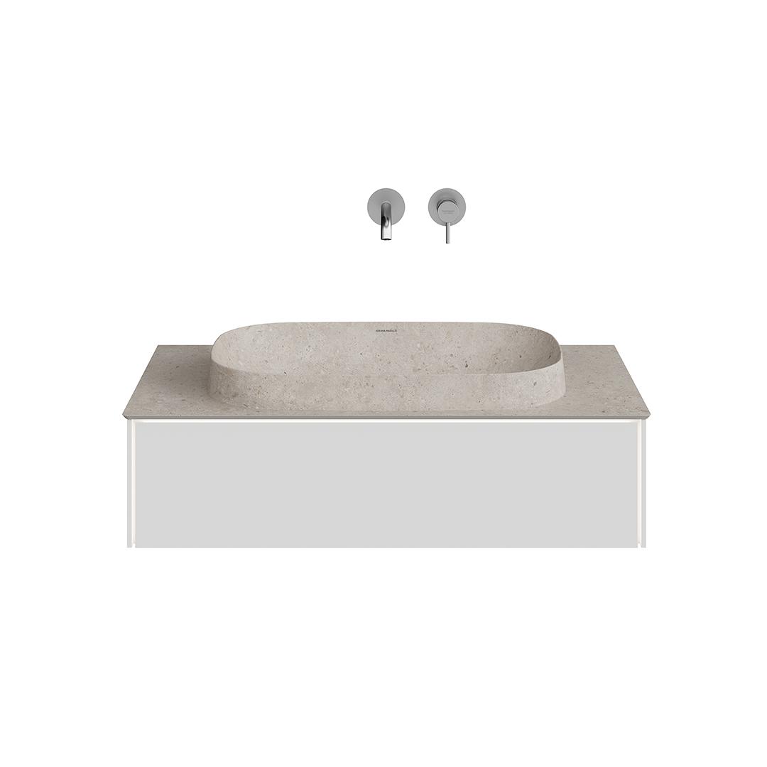 Тумба MAGICA подвесная 90, 1 ящик, утренний серый матовый