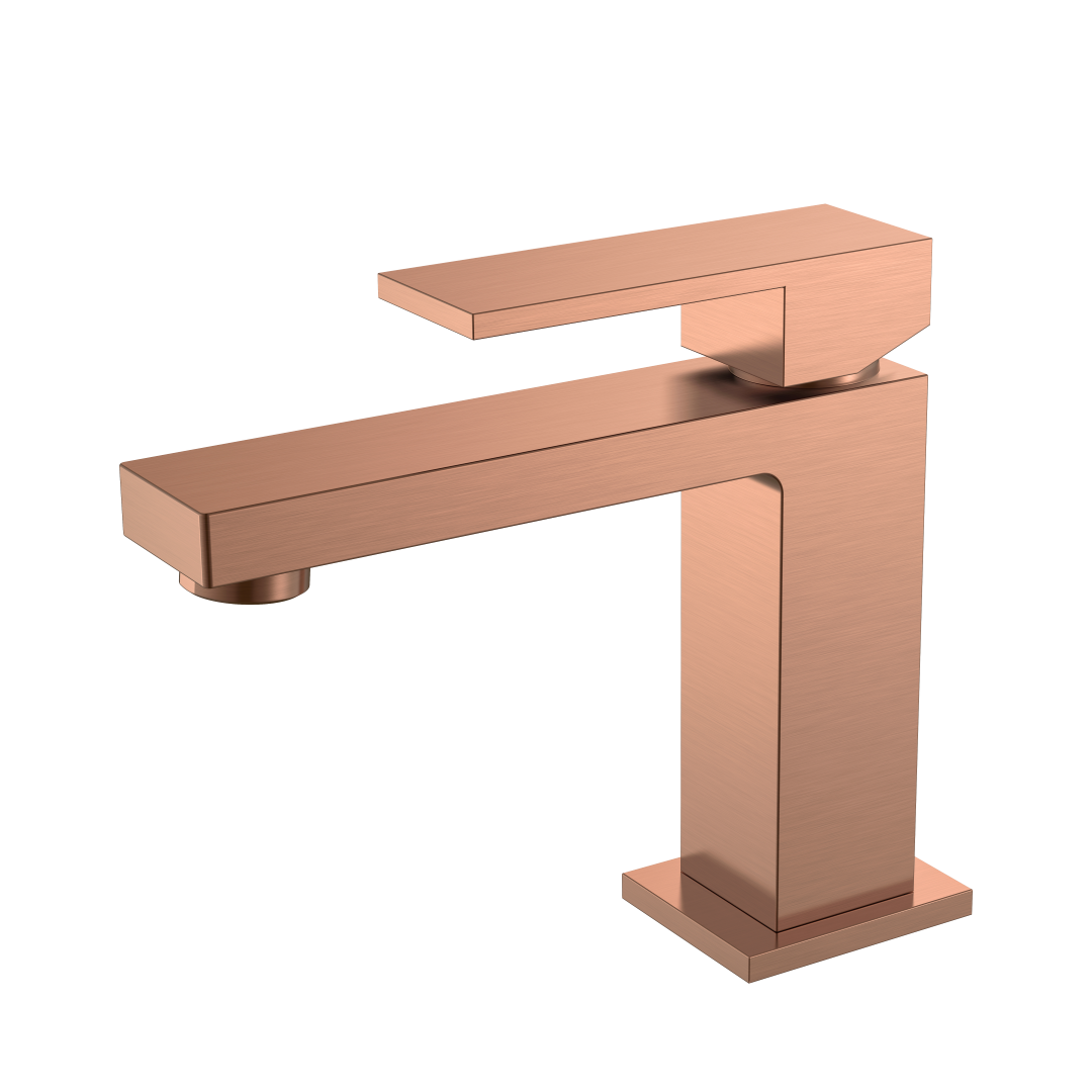 Смеситель для умывальника QUBIC COPPER BRUSHED