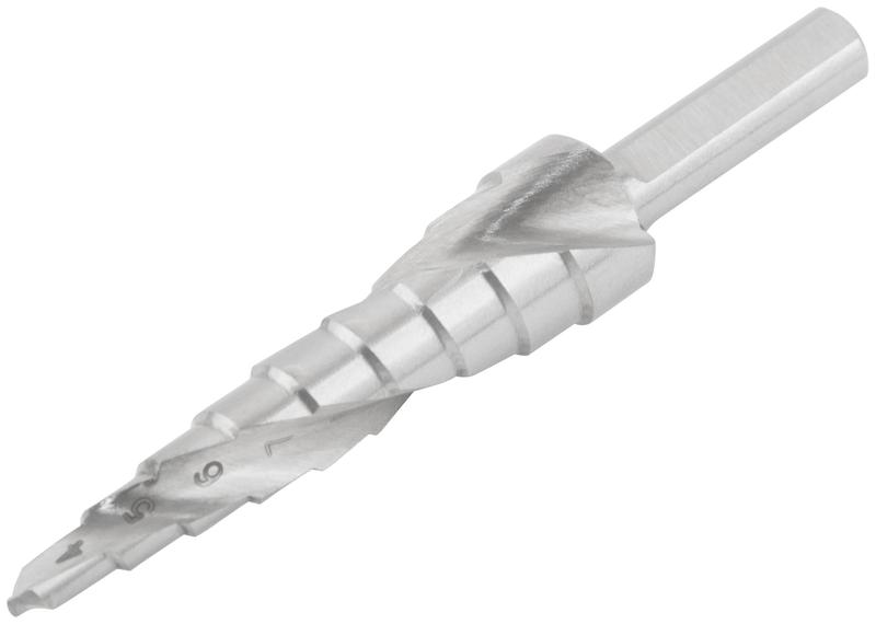 Сверло по металлу ступенчатое 4-12мм 9 ступеней спиральный профиль HSS КУРС 36365