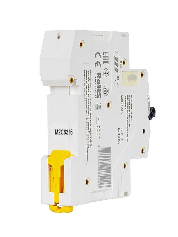 Выключатель автоматический модульный 1п C 63А M06N ARMAT IEK AR-M06N-1-C063