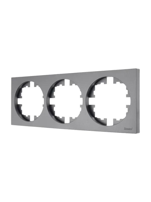 Рамка 3-м OSEN горизонт. квадрат сер. матов.LEZARD 743-7400-148