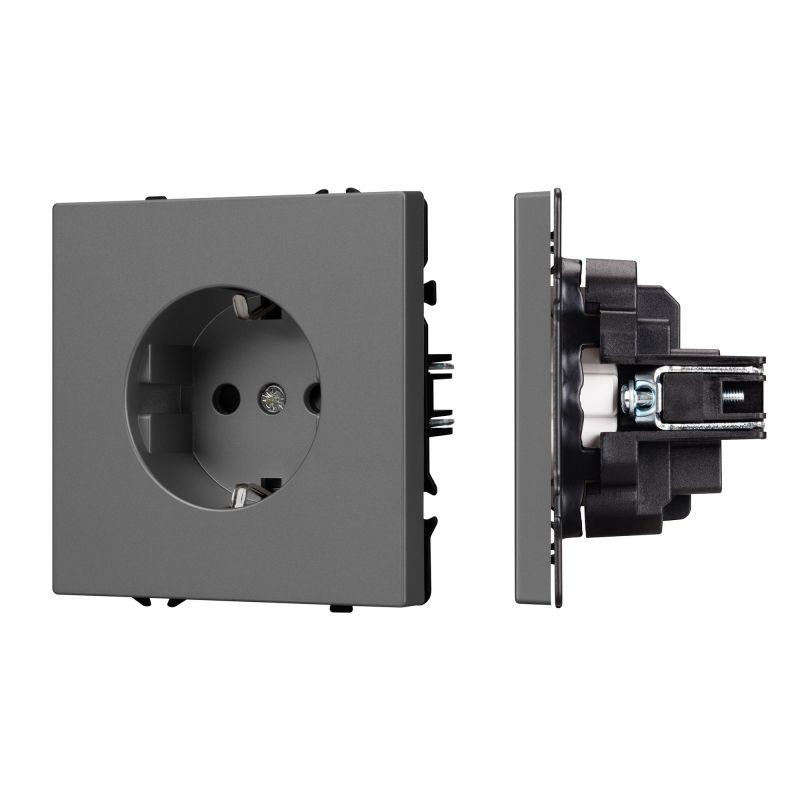 Механизм электрической розетки SCT-NOBE-MEU1-SFPL-GR 230В 16А Arlight 054279