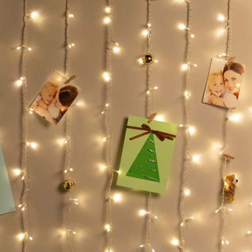 Гирлянда светодиодная "Занавес" 3х3м 300LED тепл. бел. 220В Holiday INZL-01Z Intro Б0060439