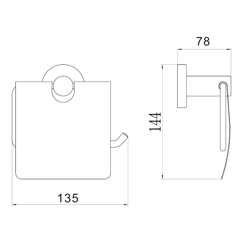 Держатель для туалетной бумаги Savol S-005651Q, графит