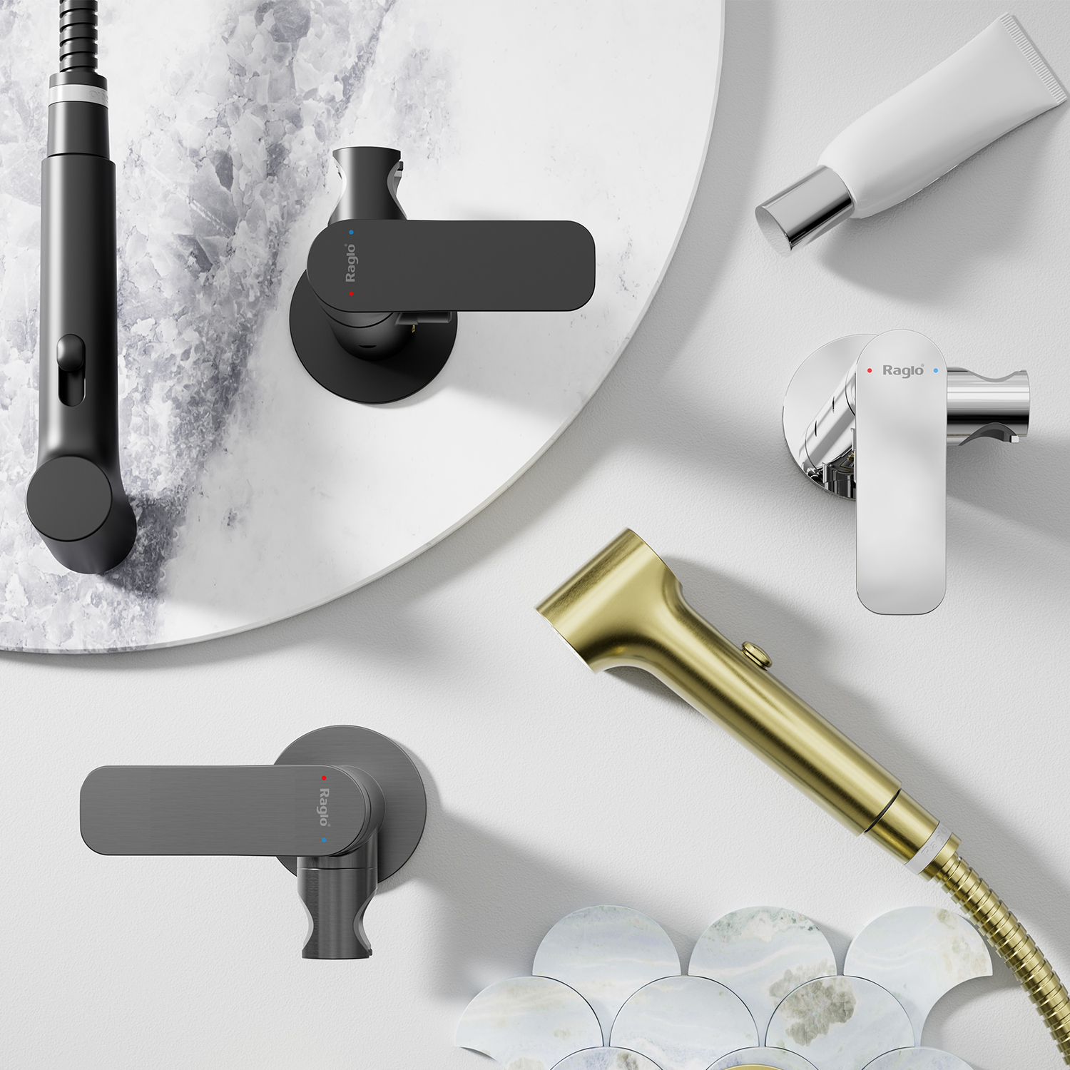 Гигиенический душ со смесителем  Raglo R03.52, хром