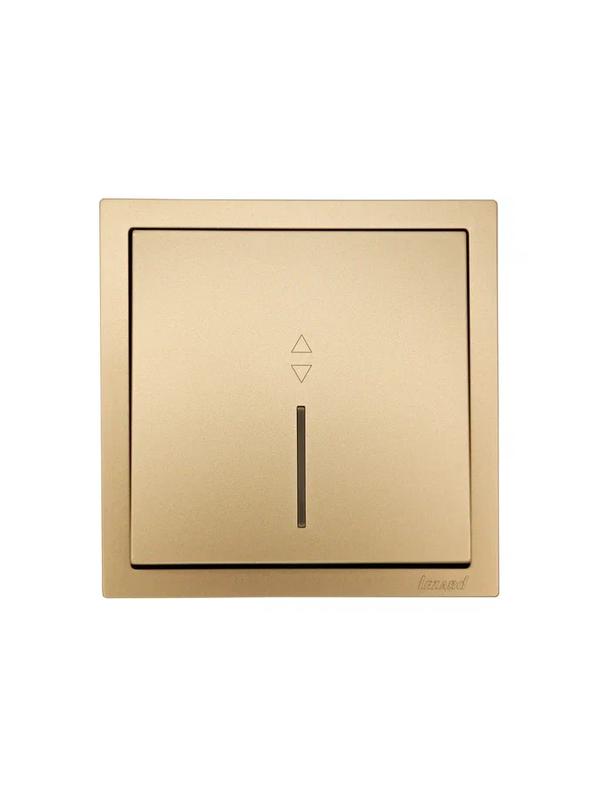 Выключатель проходной 1-кл. с индик. СП ZIMA IP20 10А безвинт. зажим зол. LEZARD 704-3688-114QC