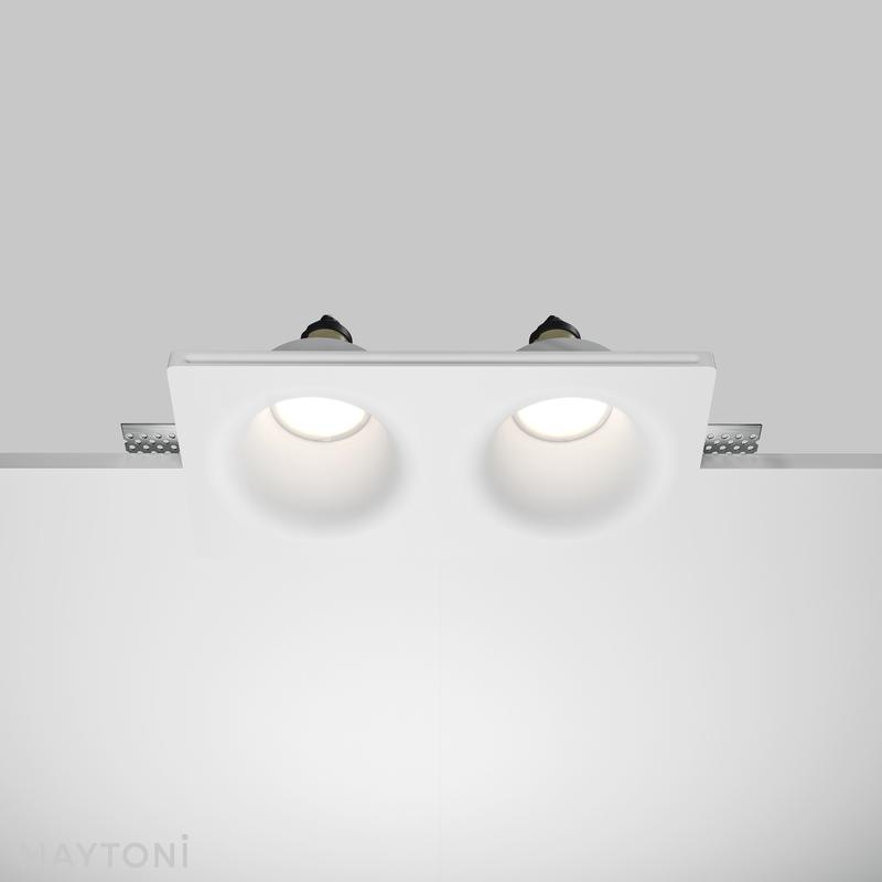 Светильник Gyps Modern GU10 2х10Вт встраив. Maytoni DL002-DW-02-W