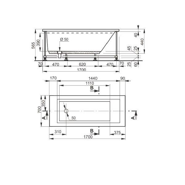 Veedi Ванна акриловая Anica 170х70
