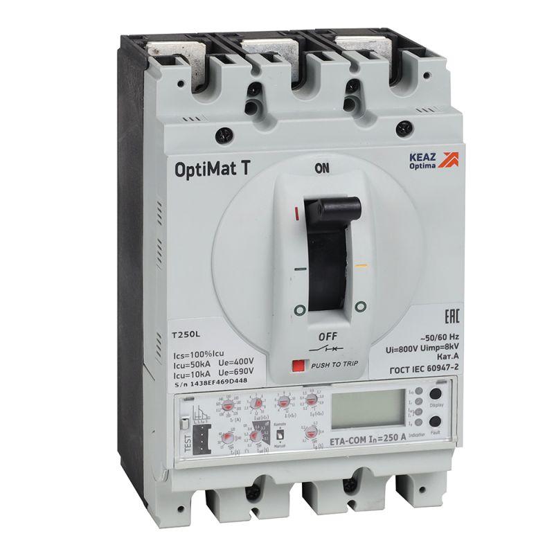 Выключатель автоматический OptiMat T250L ETA-COM 250A 3P КЭАЗ 355895