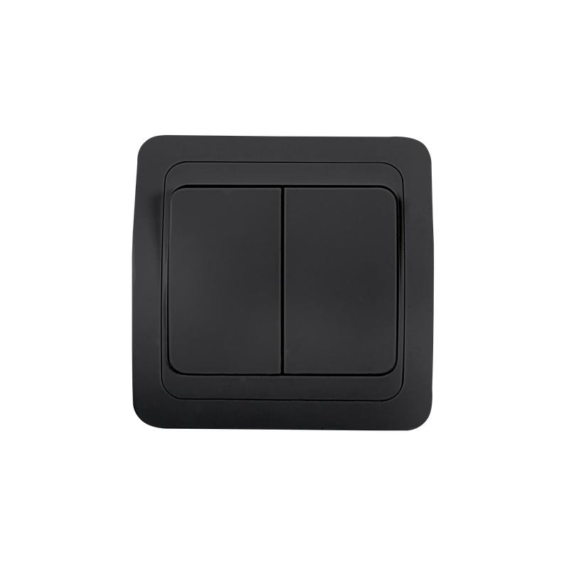 Выключатель 2-кл. CLASSICO 2023B черн. IN HOME 4690612061085