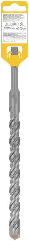 Бур по бетону SDS PLUS профи W-образная вставка двойная спираль 18х260мм FIT 32827