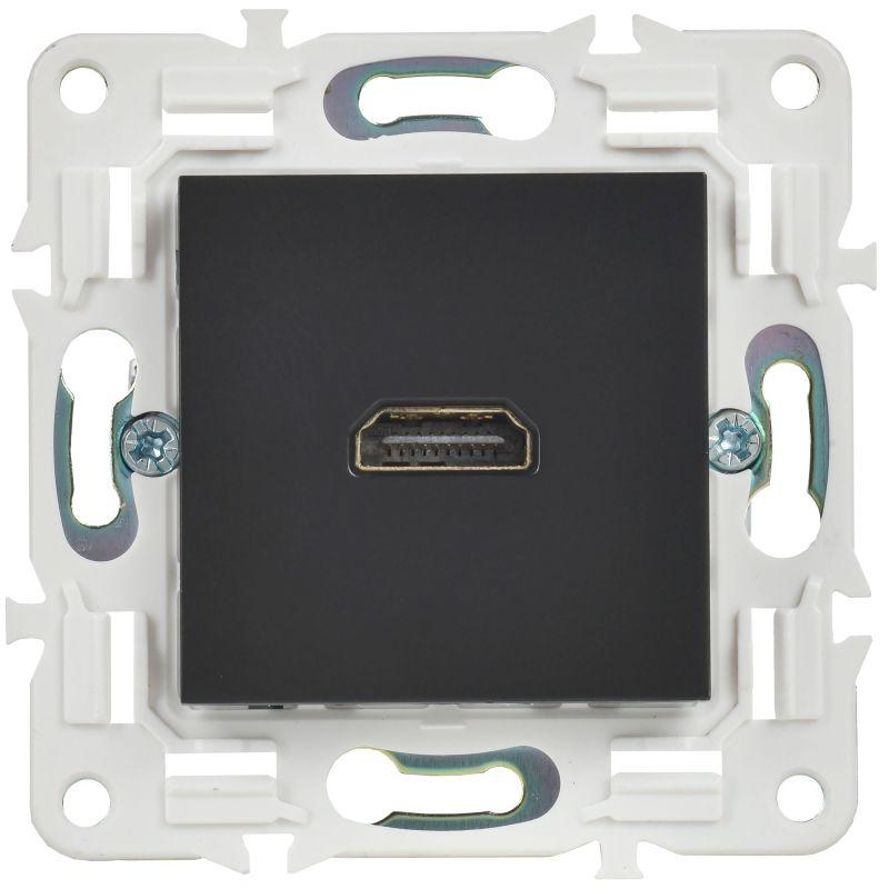 Розетка HDMI SKANDY SK-H01Bl черн. IEK SK-H10-K02