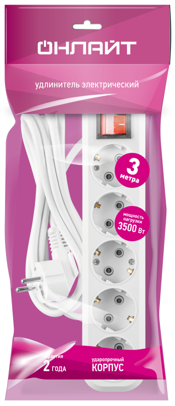 Удлинитель 90 811 OPE-S-05-300-ESC-3x1 ОНЛАЙТ 90811