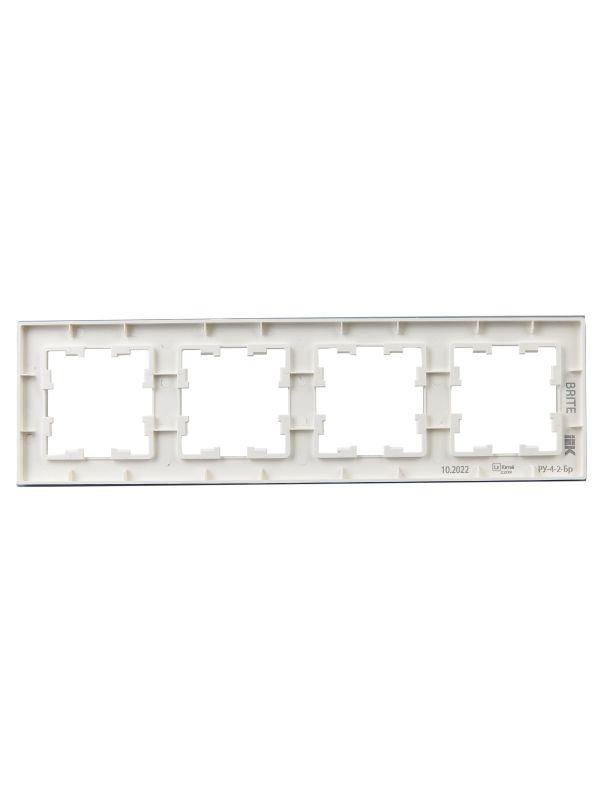 Рамка 4-м BRITE РУ-4-2-Бр стекло бел. матов. IEK BR-M42-G-31-K01