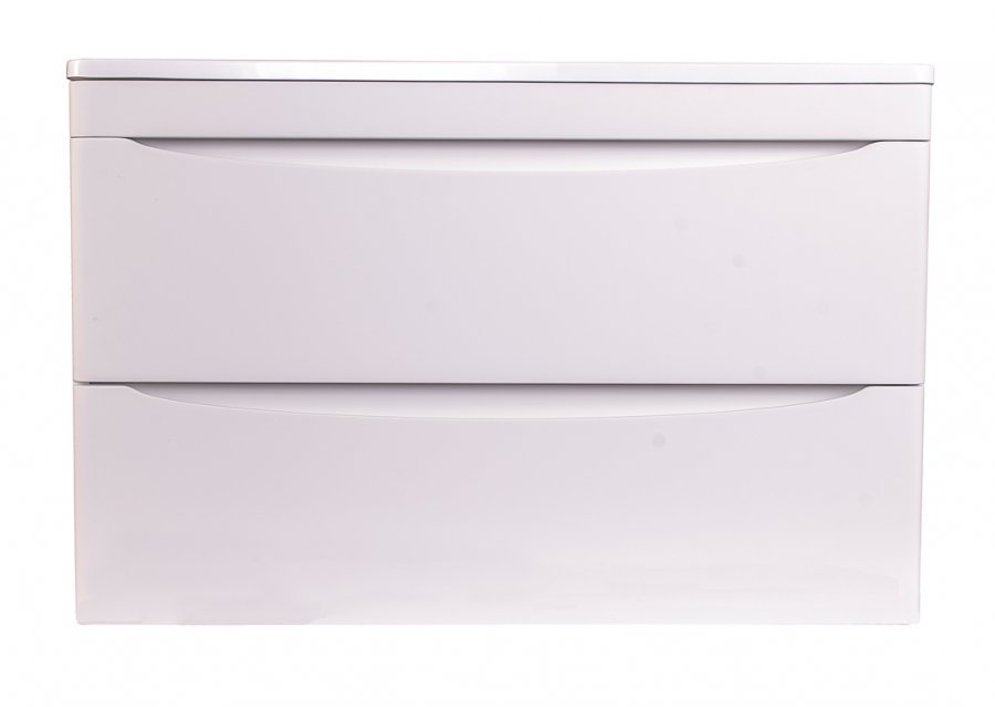 Тумба подвесная "Бергамо мини 90" (2 ящ.) Люкс антискрейтч белый, PLUS