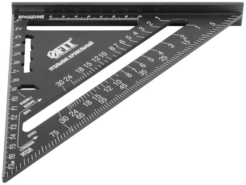 Угольник кровельный цельнометаллический профи 180х180мм FIT 19273