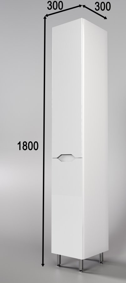 Колонна универсальная "Марелла" с корзиной, Люкс антискрейтч белый глянец, PLUS