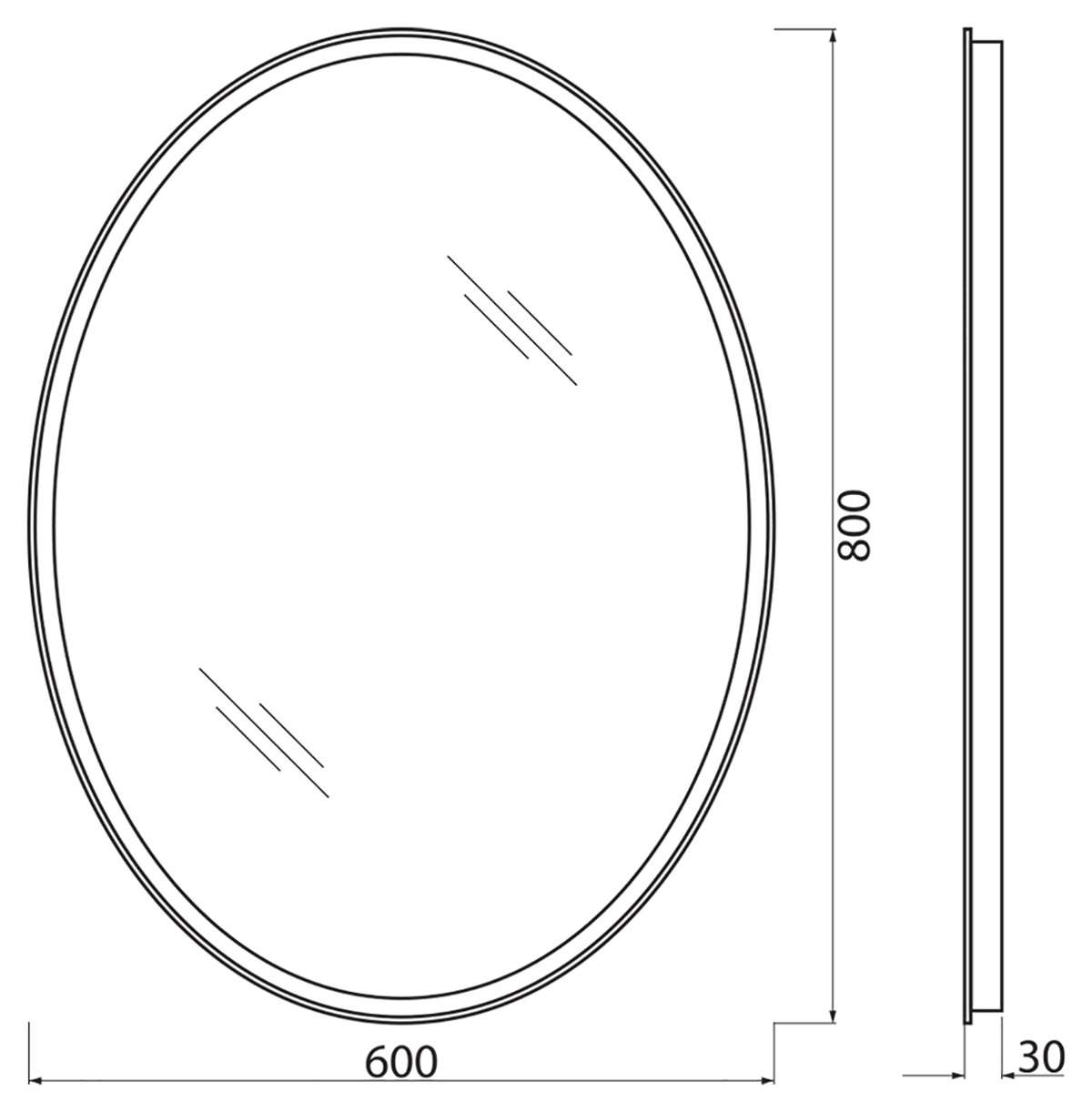 Зеркало BelBagno SPC-VST-600-800-LED-BTN