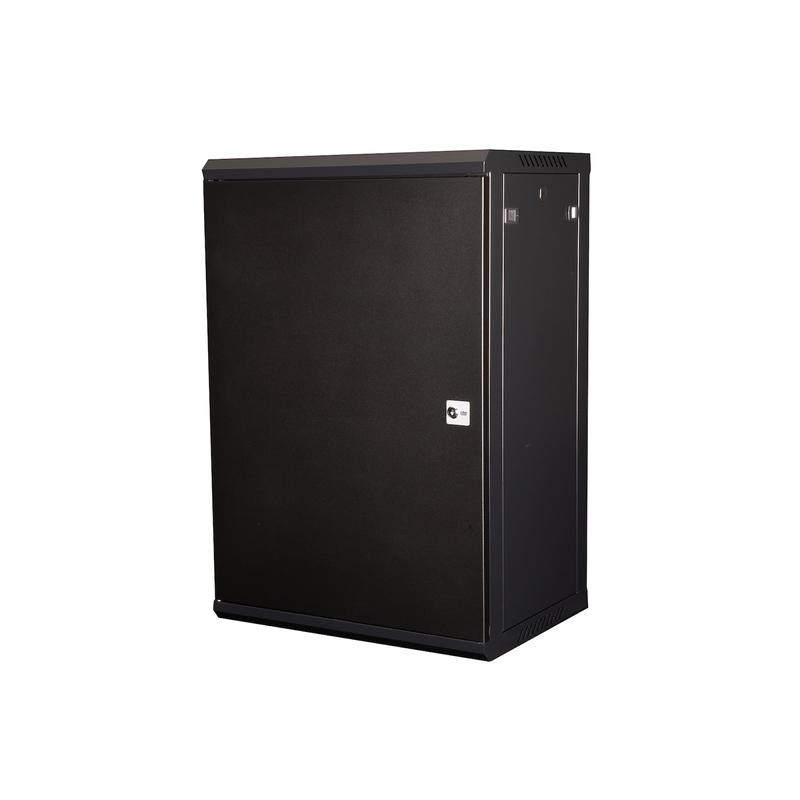 Шкаф телекоммуникационный настен. 19дюйм 18U 901х600х450мм дверь метал. черн. Datarex DR-645001