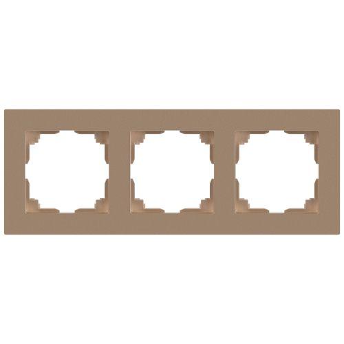 Рамка 3-м СП Accent 6-503-04 шампань Intro Б0063785