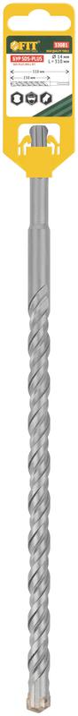 Бур по бетону SDS-PLUS профи крестообразная вставка двойная спираль 14х310мм FIT 33081