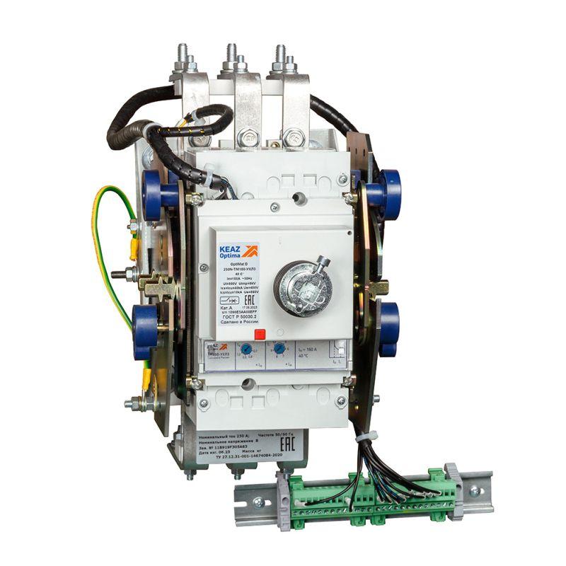 Блок замены автоматического выключателя A3134-OptiMat D250N-MR1-ВИ-ВК-НР110DC/230AC-ПРД-ВВЦ-РВЦ КЭАЗ 382106