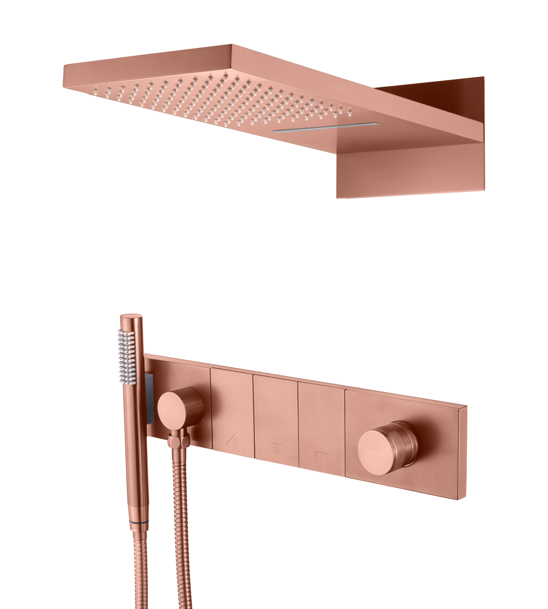 Встроенная душевая система  ZODIAC, трехпозиционная COPPER BRUSHED