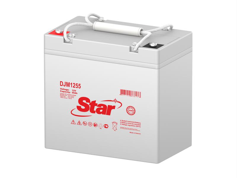 Аккумулятор 12В 55А.ч Star DJM1255