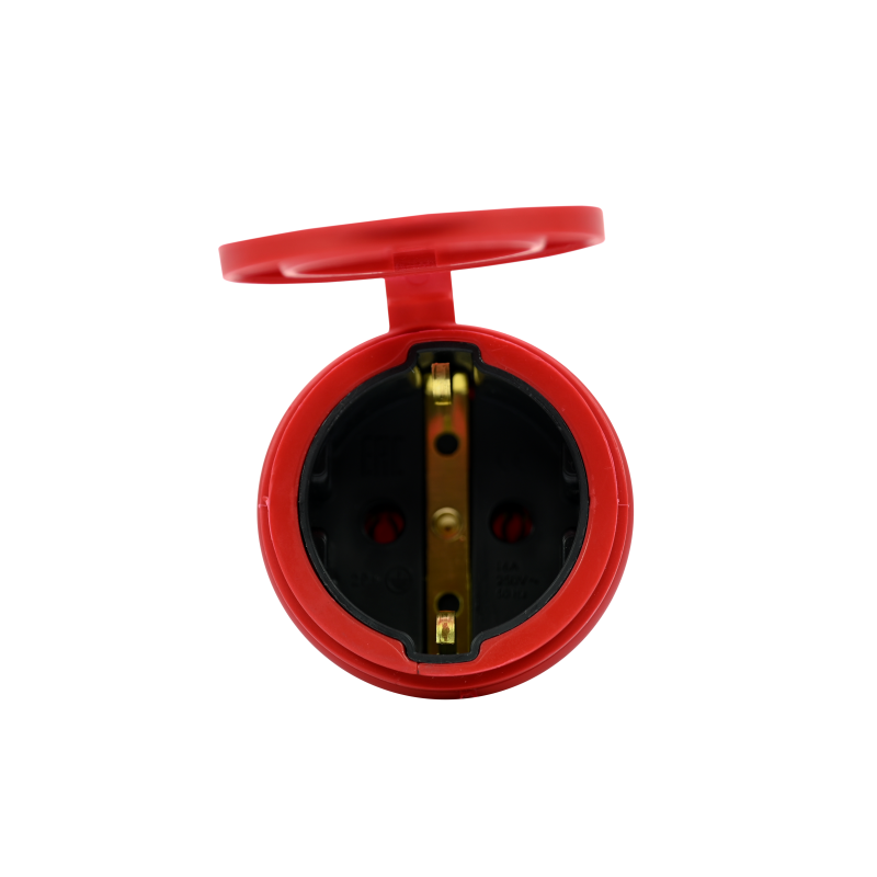 Розетка кабельная MultiSet 16А 2P+E 250В IP44 каучук красн. SE MST4402RD