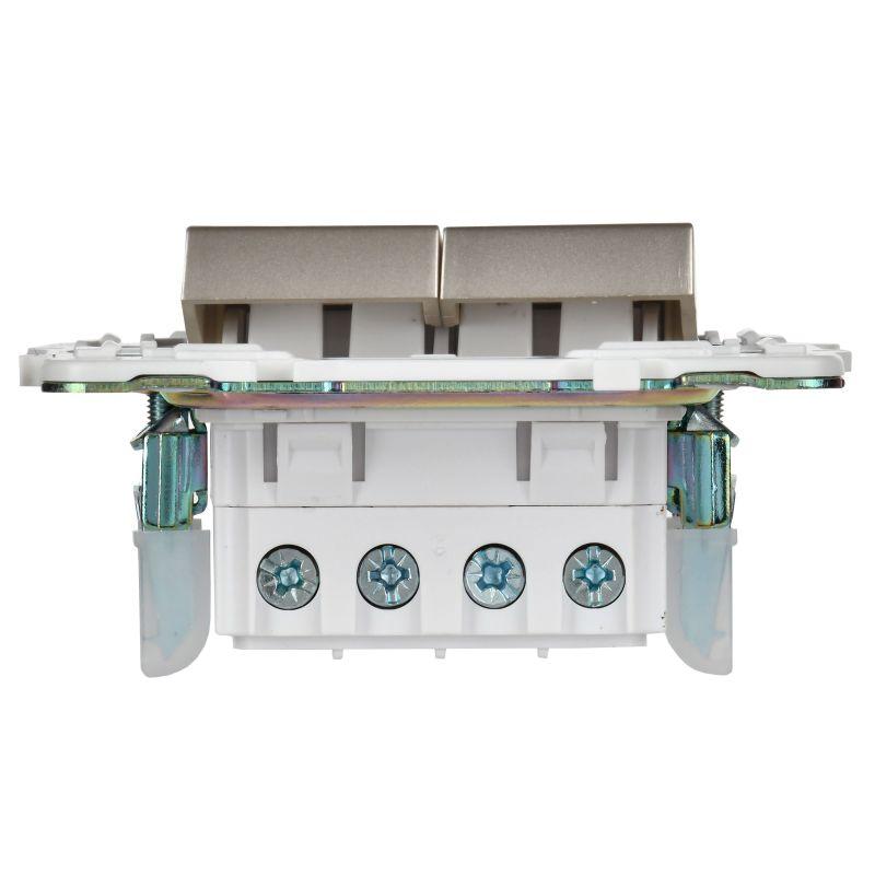 Выключатель перекрестный 2-кл. SKANDY 10А SK-V06Sh шампань IEK SK-V23-0-10-K37