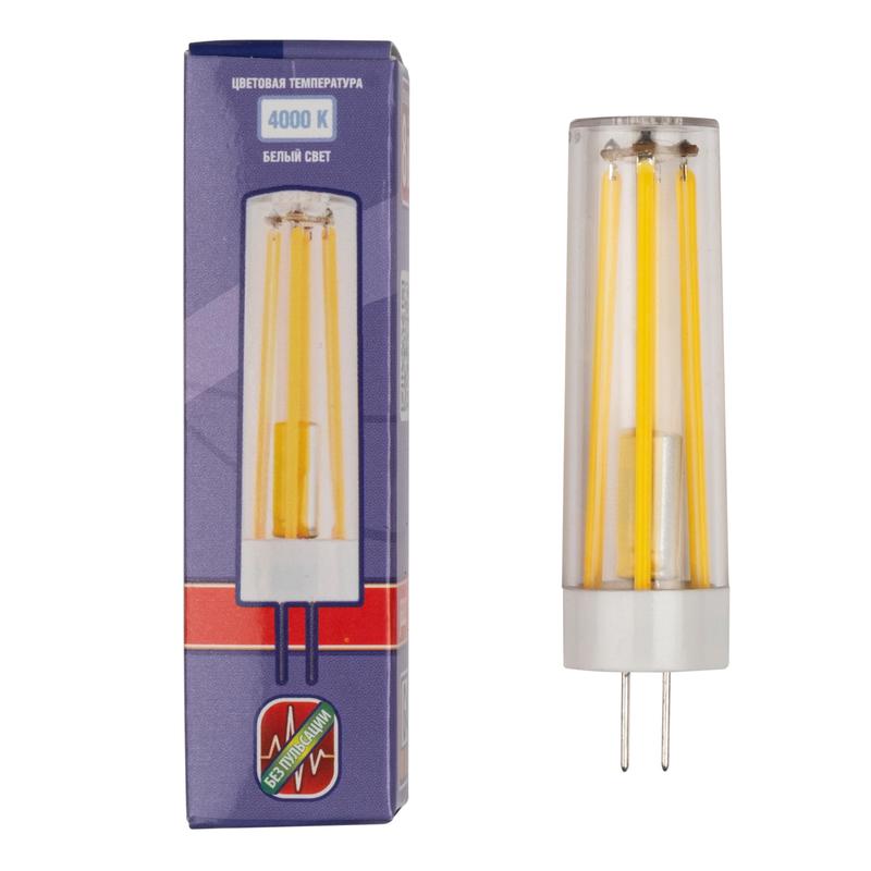 Лампа светодиодная филаментная PLED-G4 PRO 8Вт 4000К 680лм 230В d16.5х65мм JazzWay 5062580