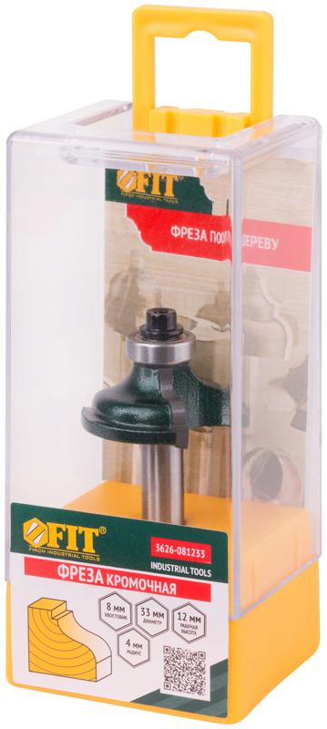 Фреза кромочная калевочная с нижним подшипником DхHхL=33х12х56.3мм FIT 3626-081233
