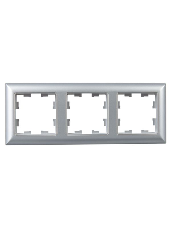 Рамка 3-м BRITE РУ-3-Бр алюм./алюм. IEK BR-M32-12-K47