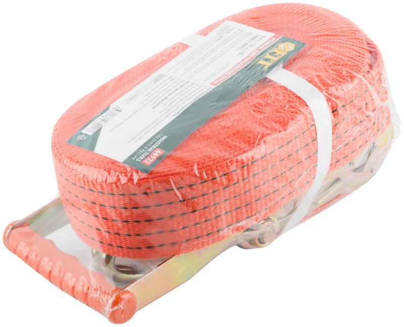 Ремень для крепления груза храповый механизм 196мм лента 50ммх10м 2000/4000кг FIT 64922