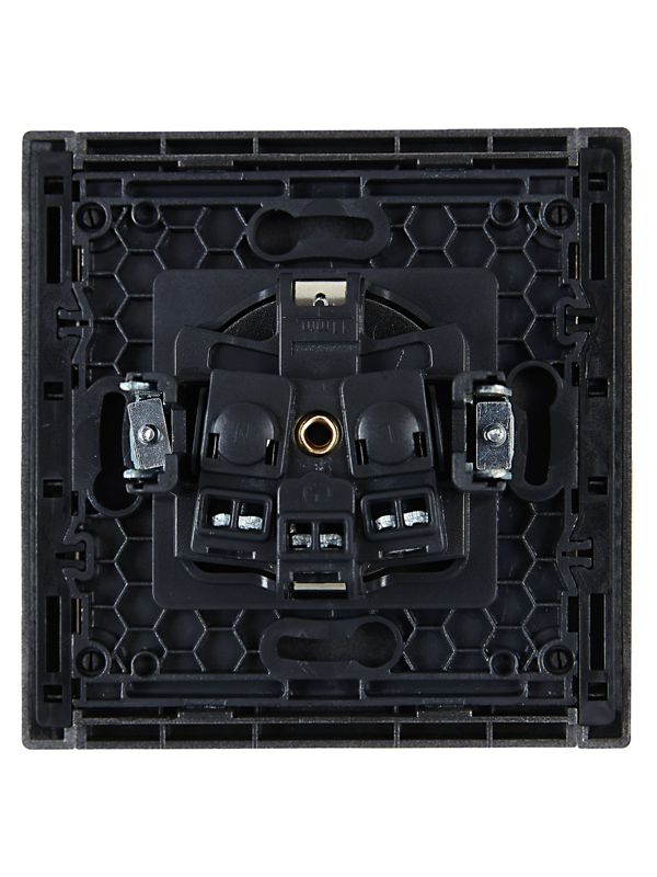 Розетка СП FORTE&PIANO FP516 16А с заземл. без защ. шторок винт. крепл. сталь IEK FP-R11-16-K46