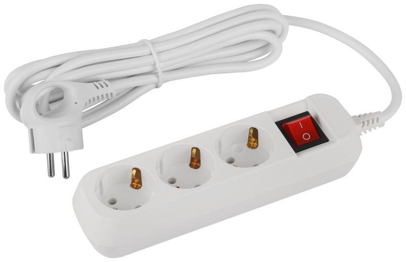 Удлинитель 3х3м с заземл. с выкл. ПВС 3х1 UDL-16-330-ES Greenline Эра Б0065056