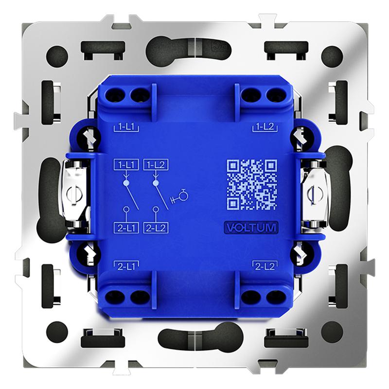 Выключатель 2-кл. СП S70 10А с самовозвратом механизм титан Voltum VLS020606