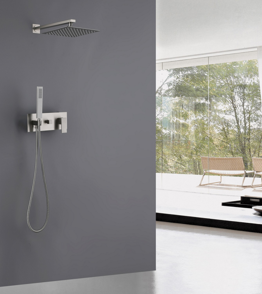 Душевая система ABBER Daheim AF8218SP скрытого монтажа без излива, сатин