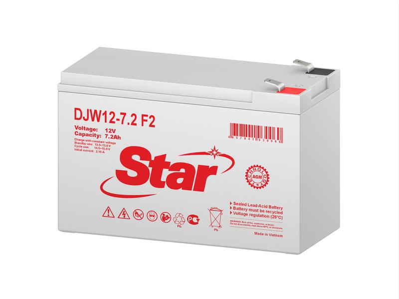 Аккумулятор 12В 7.2А.ч Star DJW12-7.2 F2