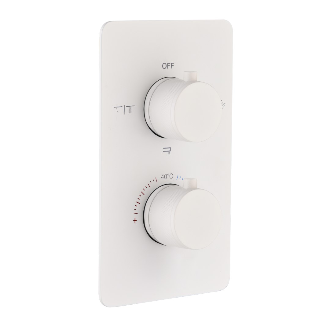 Смеситель встроенный с термостатом 3-х проходной MATT WHITE