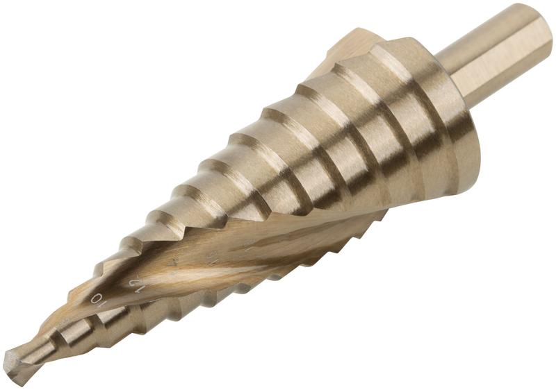 Сверло ступенчатое HSS Co5% (Р6М5К5) пометаллу спиральный профиль 13 ступеней 6-30мм FIT 36387