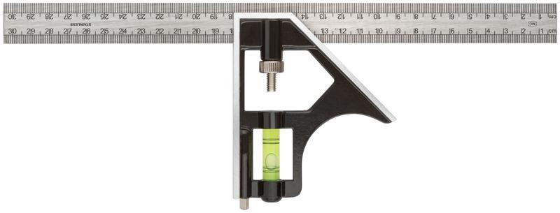 Угольник 300мм с уровнем FIT 19703